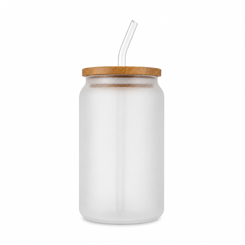 16oz Clear & Frosted Glass Cans
